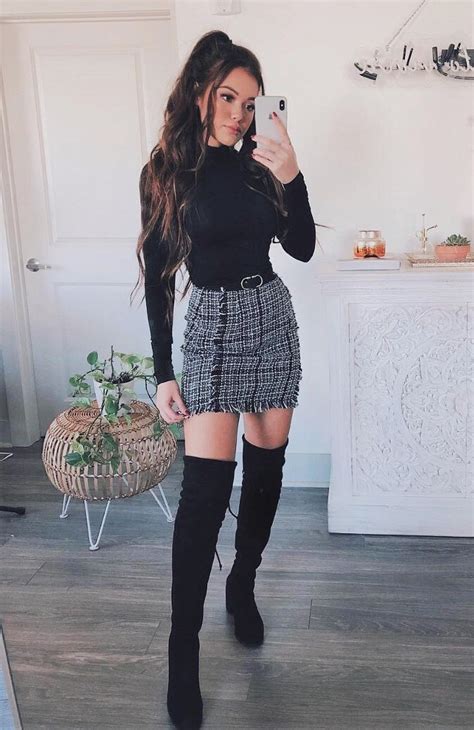 Casual Winter Skirt Outfits